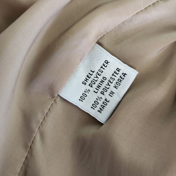 Talbots Womens Vintage Quilted Blazer Jacket Petite Size 14 Tan Workwear Career - Picture 8 of 12